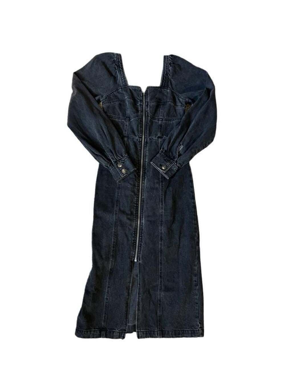 Denim Dress Black Acid Wash